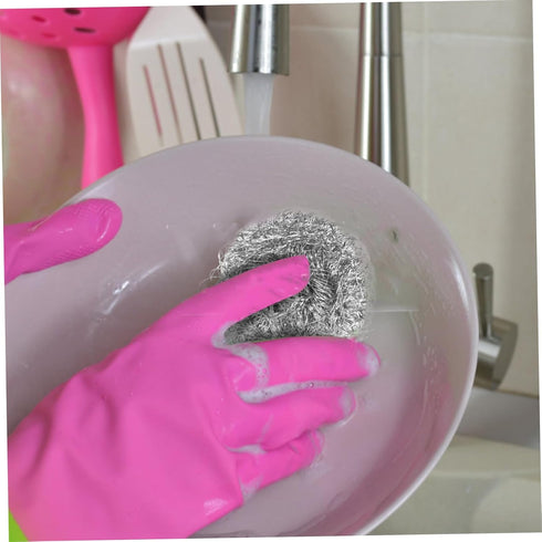 4pcs Kitchen Cleaning Ball - Kitchen Spiral Scrubbers, Stainless Steel Wool Scouring Pad Dish Brush