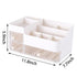 White Makeup Organizer with 3 Drawers -Plastic Skincare and Cosmetic Storage for Vanity Countertop,Dresser Top Organizer for Lotions,Beauty Products,Cologne Perfume-Bathroom Countertop Organization