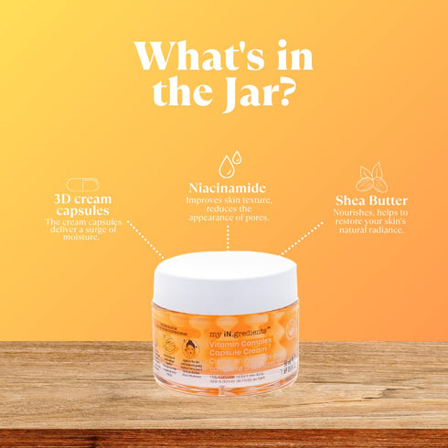 masque BAR My Ingredients Hydrating Face Moisturizer Capsule Creams with Shea Butter and Vitamin Complex