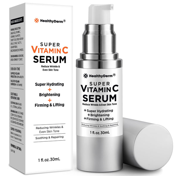 Super Vitamin C Serum for Women Over 70 - Hydrating, Lifting, Face Wrinkle & Age Spots Reduction