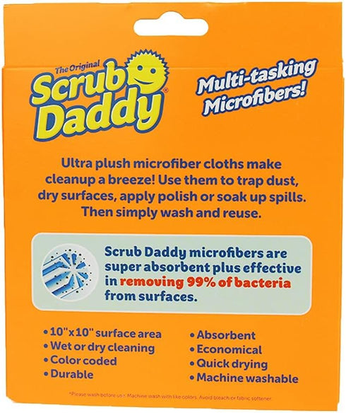 Pack Scrab Daddy Microfibre Cloth - Blue and Yellow Twin