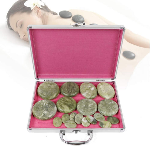 PSUFURV Set Set Massage Stone Heater Box Portable Heated Rocks with Temperature Control Protection Massage Stones