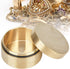 Dustproof Brass Pill Case, Mini Outdoor Waterproof Round Shape Container for Sports, Camping, Hiking - S