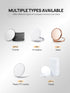 Compact Mirror for Purse, Double-Sided 1X/2X Magnifying Metal Pocket Makeup Mirror - Round, Silver
