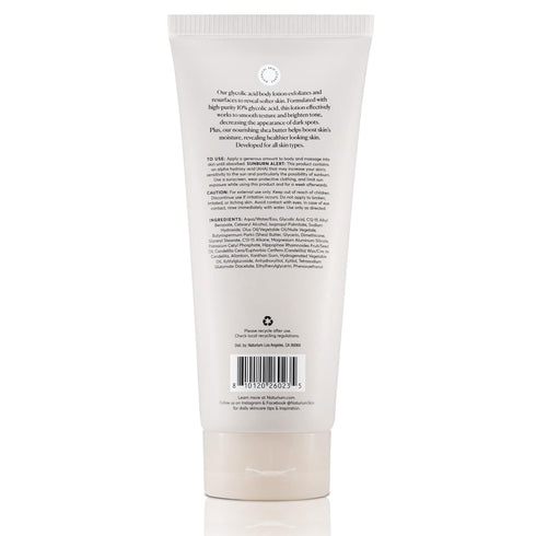 Naturium The Smoother Glycolic Acid Body Lotion, 10% Glycolic Acid, Resurfacing & Exfoliating Treatment, 8 oz