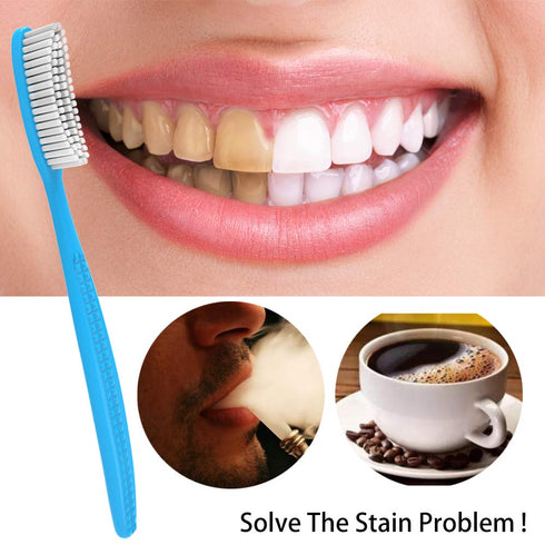 DR PEFECT Extra Hard & Firm Toothbrush Pack of 4, Large Long Head Whitening Teeth