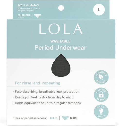 LOLA Reusable Cotton Bikini Period Panties for Women - Comfortable Washable Underwear