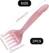 YYFIVEHAN 2Pcs Pink Head Massager Scalp Tool, Gua Sha Scalp Massager & Comb for Hair Growth, Relaxation and Stress