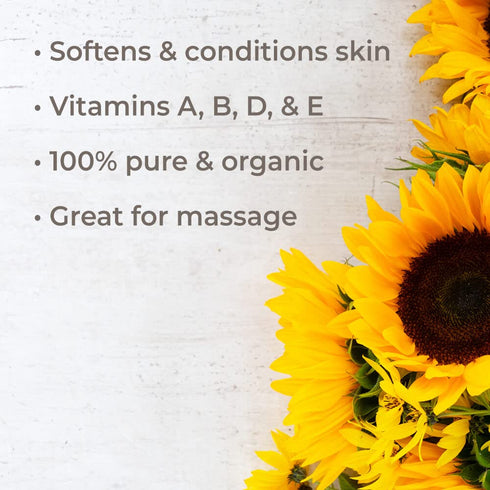 Plant Therapy Organic Sunflower Carrier Oil, 4 oz Base Oil for Aromatherapy