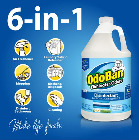 OdoBan Ready-to-Use Disinfectant and Aroma Eliminator, Set of 2, 14.6 Ounce Spray and 1 Gallon Cleaning Concentrate