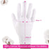Selizo Moisturizing Gloves for Dry Hands Overnight, 3 Pairs 100% White Cotton Spa Gloves for Eczema, Women