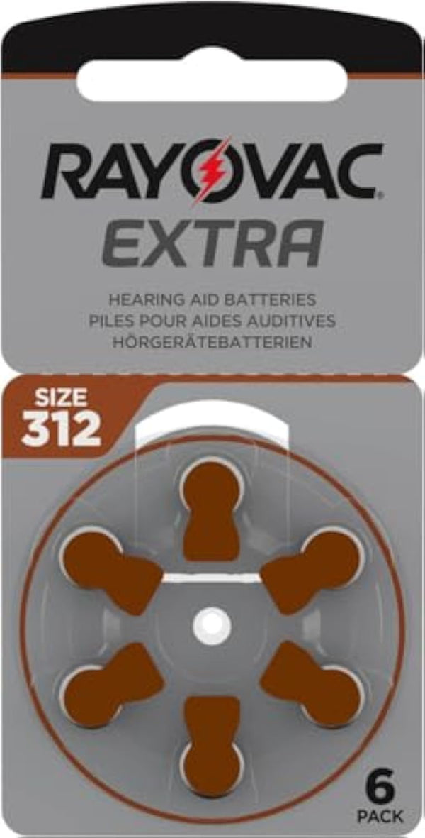 VARTA Rayovac Hearing Aid Battery, Size 312 (60 Batteries)