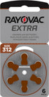VARTA Rayovac Hearing Aid Battery, Size 312 (60 Batteries)