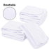 Whaline Spa Facial Headband, 4 Counts Terry Cloth Head Wrap for Bath, Makeup and Sport, White