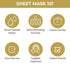 Naturals Skin Secrets Bubble Sheet Mask, Gold, 0.67 oz - Hydrating and Brightening Collagen Boosting Face Mask