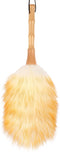 Feather Duster: Lambswool Duster with Solid Wooden Handle, Anti-Static Washable Reusable Small Hand Duster for Home