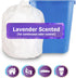 4 Gallon Trash Bags, Lavender Scented, 200 Count, White Bathroom Garbage Bags, Mini Wastebasket Can Liners