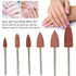 Nail Drill Bits Set - 6pcs Nail Polishing Grinding Machine Tools for Acrylic Gel Nails, Manicure Accessories