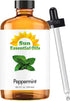 Sun Essential Oils 8oz - 8 Fluid Ounces Peppermint Essential Oil for Diffuser, Aromatherapy