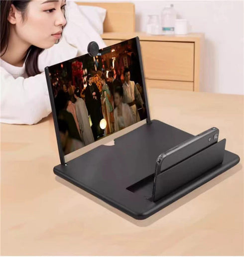 KEMANI 12" Magnifier,3D Screen HD Mobile Phone Magnifier Projector Screen Enlarger for Movies,Videos,Gaming,Foldable