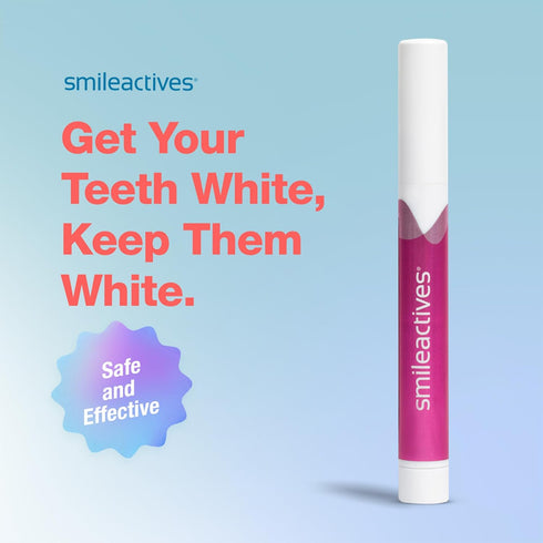 Smileactives Teeth Whitening Pen, Fast Tooth Whitener & Stain Remover, Winterberry Flavor, 0.11 fl oz, Travel Pen