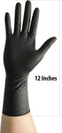 Disposable Latex Gloves, Powder Free, 12" Length, Medium Duty, Size Large, 50 Gloves