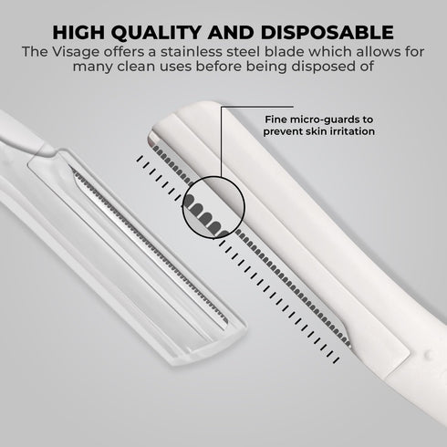 Visage Precision Facial Razors, Touch-up Dermaplaning Tool for Eyebrow and Facial Hair Removal, 3 Count