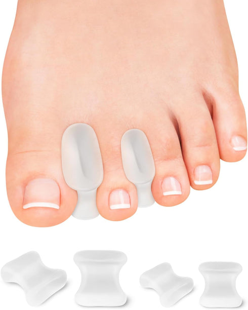 12 Pack Gel Toe Separators - Bunion Toe Spacers for Women and Men, Soft Silicone for Toe Pain Relief (6L+6S)