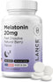 Balancebreens 20mg Melatonin Fast Dissolve Tablets - High Potency Sleep Support, Non-Groggy, Drug-Free Formula, 120