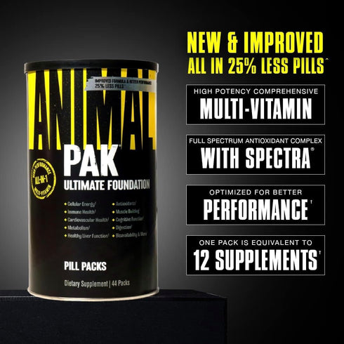 Animal Pak All-in-One Vitamin & Supplement Pack - Zinc, Vitamins C, B, D, Amino Acids, Sports Nutrition Multivitamin