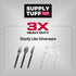 3X Heavy Duty Plastic Spoons Individually Wrapped, 100 Pack Black Disposable Spoons Bulk for Event Catering