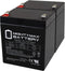 Mighty Max Battery 12V 5Ah F2 SLA Replacement Battery for BB SHR7-12 - 2 Pack