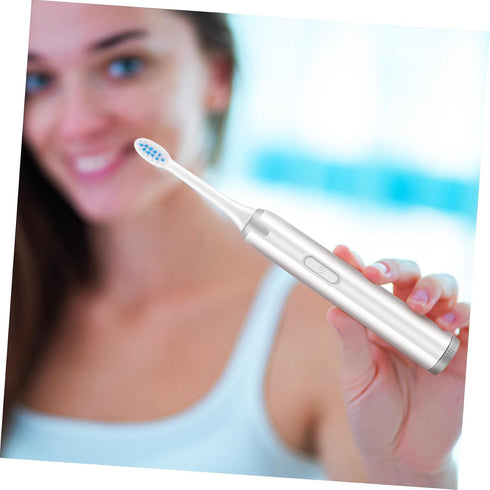 Non-Rechargeable Electric Toothbrush with Soft Brush Heads Cleaning Device Portable Design for Travel and Office Use