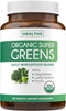 USDA Organic Greens Powder (180 Tablets) Complete Superfood Supplement with 28 Fruits & Vegetables for Energy & Immune