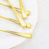 WDF 100 Pack Gold Plastic Spoons Disposable, 6.9 Inch Heavy Duty Spoons for Parties, Weddings