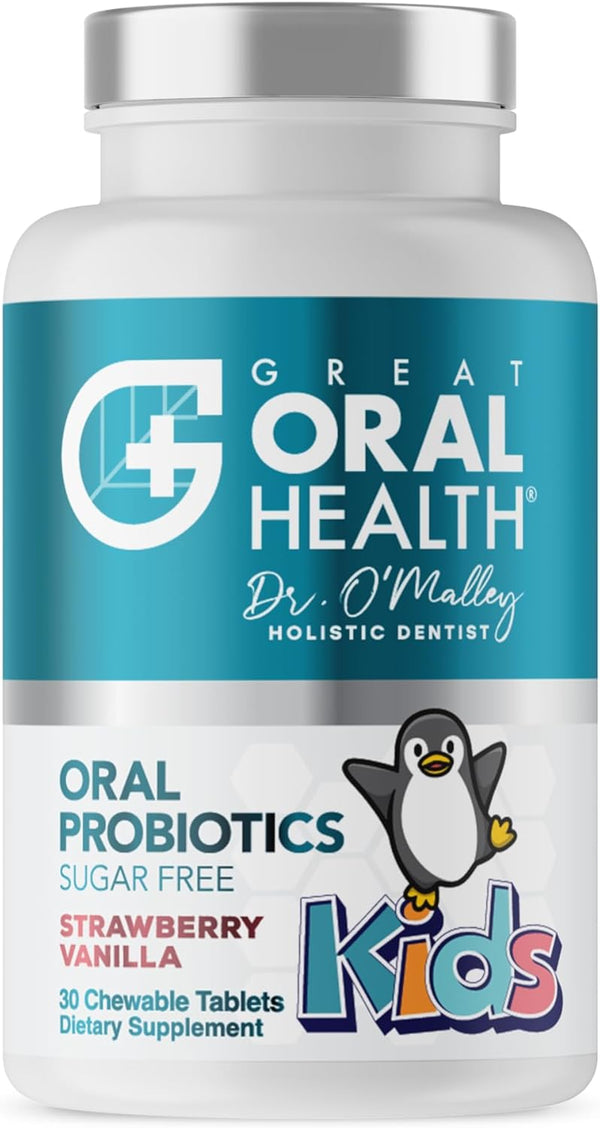 Children's Oral Probiotics, Cavity Prevention & Bad Breath Treatment Supplement w/BLIS K12, 30 Lozenge Strawberry