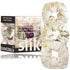 Suncdelv 100% Silk Scrunchies for Hair 22 Momme Hair Ties Anti-Crease & Breakage 3PCS (Flower)
