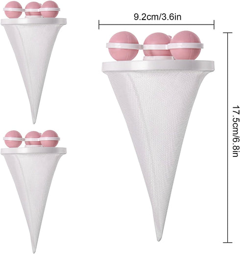 3PCS Floating Hair Filtering Mesh Removal, Reusable Pet Lint Removers for Washing Machine, Lint Catcher for Dog Cat Hair