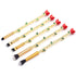 Rose Eye Makeup Brush Set - 5pcs Wand Brushes with Soft Synthetic Fiber for Eyebrow, Eyeshadow, Foundation, Gold