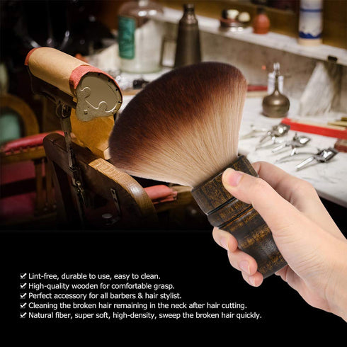 Large Neck Duster Brush, Anself Soft Barber Face Cleaning Hairbrush, Wooden Handle