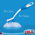 Lola Kitchen Scrubber Dish Brush, Poly Fiber Bristles, Built-in Food Scraper, Non-Slip Grip Handle, 4 Pack