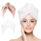 YoulerTex Microfiber Hair Towel Hair Wrap, 2 Pack 10X26 Hair Dryer Towels for Women, Absorbent Turban Twist Drying