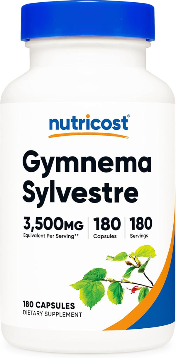 Nutricost Gymnema Sylvestre (20:1 Extract) - 180 Capsules Non-GMO, Gluten Free, Vegetarian Friendly for Blood Sugar