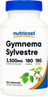 Nutricost Gymnema Sylvestre (20:1 Extract) - 180 Capsules Non-GMO, Gluten Free, Vegetarian Friendly for Blood Sugar