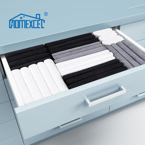 HOMEXCEL Microfiber Cleaning Cloth Grey, 12 Pack Premium Towels for Cars, Lint Free, Highly Absorbent Reusable Rags