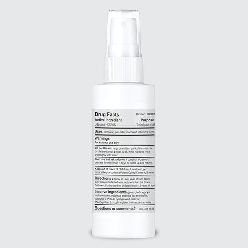 First Aid Burn Spray, Topical Numbing Spray with Lidocaine for Pain and Itch Relief of Minor Scalds and Burns – 2 Oz