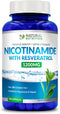 Natural Vitamin Extra Strength Nicotinamide with Resveratrol 1200mg, 120 Veggie Capsules Gluten Free & Non-GMO