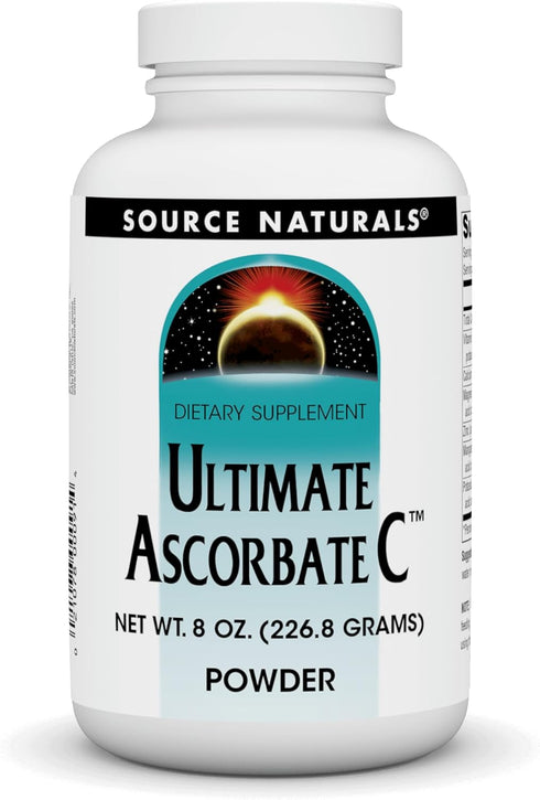 Source Naturals Ultimate Ascorbate C Powder - Vitamin C* - Supports Immune System - 1000 mg, 8 oz