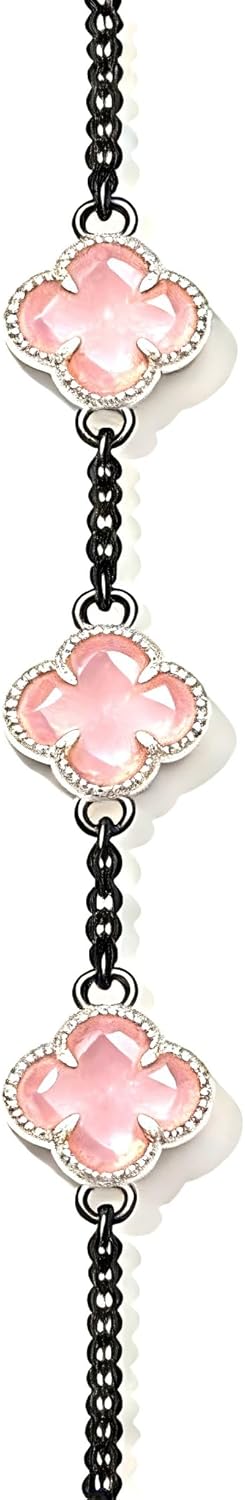 ZKTRQUDEKG 12. Home Pendant Graceful Silver Base Water Red Crystal Four Leaf Clover