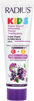 RADIUS Kids Super Duper Immunity Power Toothpaste, 2.5 Oz, Super Duper Bubble Berry Mint, Pack of 1